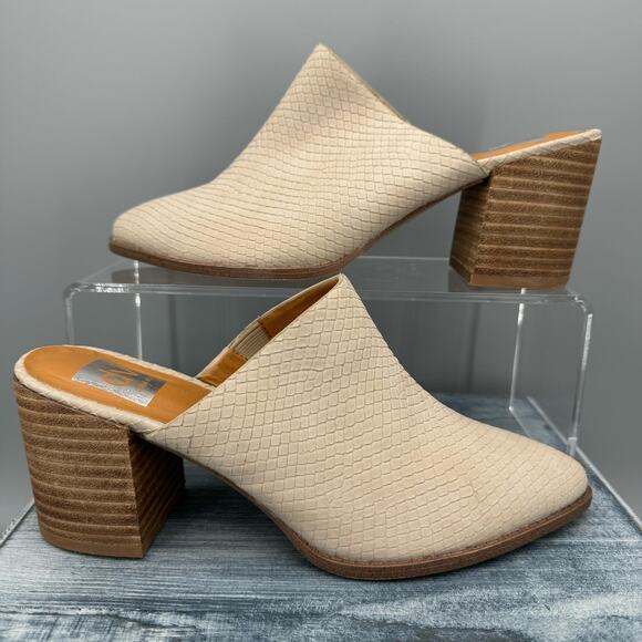 NEW Dolce Vita Women’s Tendle Block Heel Mule Tan Size 8 - Picture 1 of 10